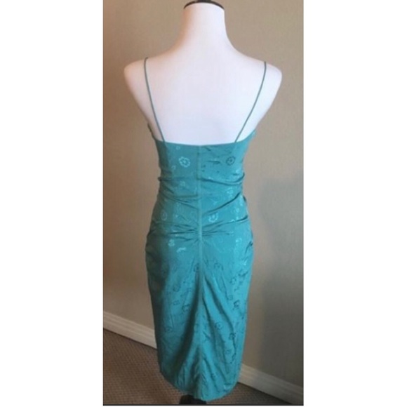 Nicole Miller Silk Ruched Dress - Turquoise - Picture 2 of 3